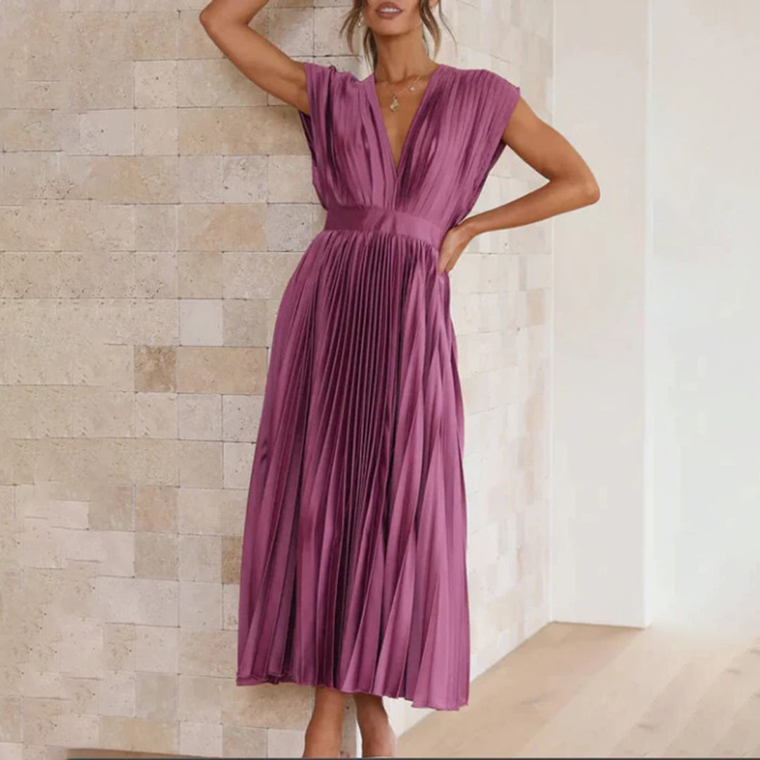 Évangéline | Elegant V-Neck Dress