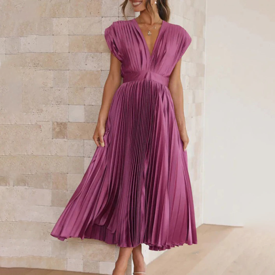 Évangéline | Elegant V-Neck Dress