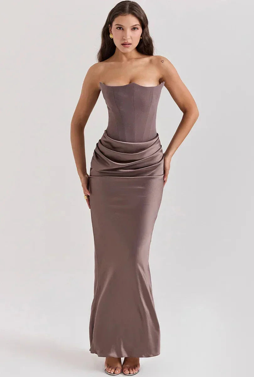 Mayla - Strapless Elegant Maxi Dress