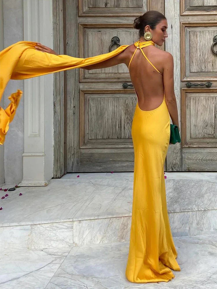 Stella - Backless Slim Long Dress